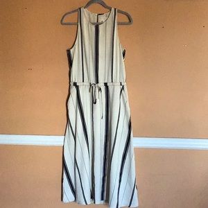 Striped Open Back LOFT Maxi Dress With Pockets